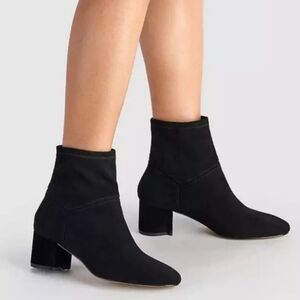 COACH Gracie Black Suede Pull-On Ankle Booties – Size 7.5B
